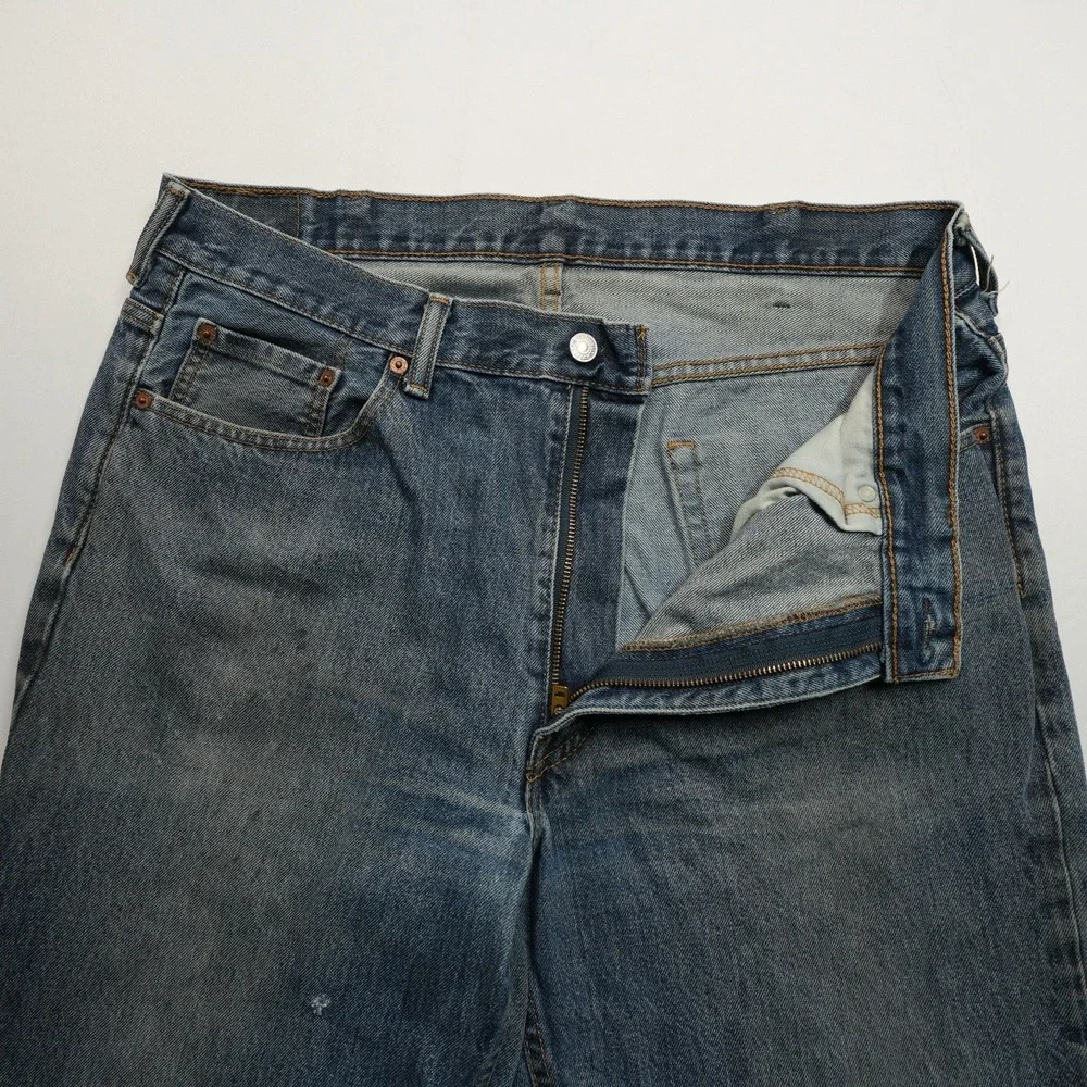 Levi's 550 Jeans Men's Size 38x36 (fit 36X34) Blue Denim Straight Leg Fit‎